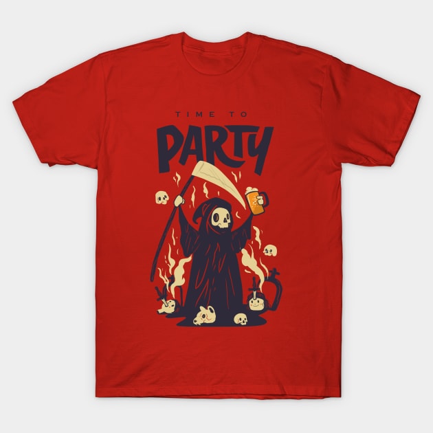 Grim reaper party T-Shirt by Naksatra